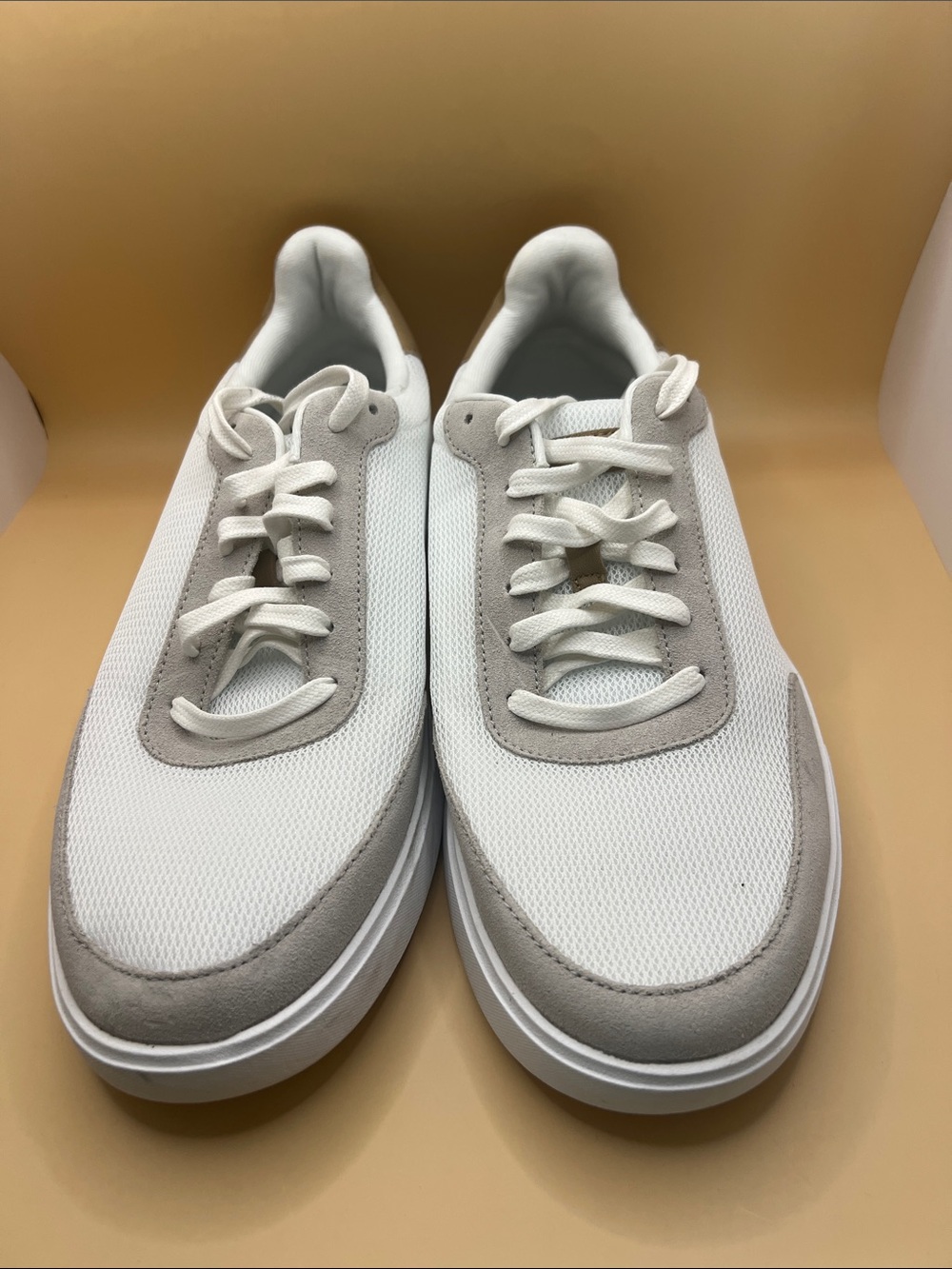 Cole Haan White & Light Gray Low-Top Sneakers